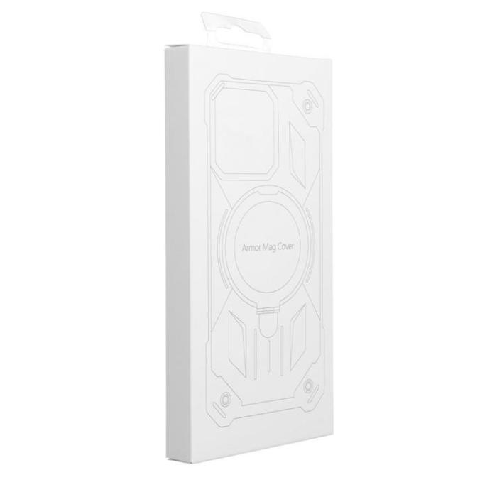 OEM - iPhone 12 Pro Max Mobilskal Magsafe Ringhållare Armor - Röd