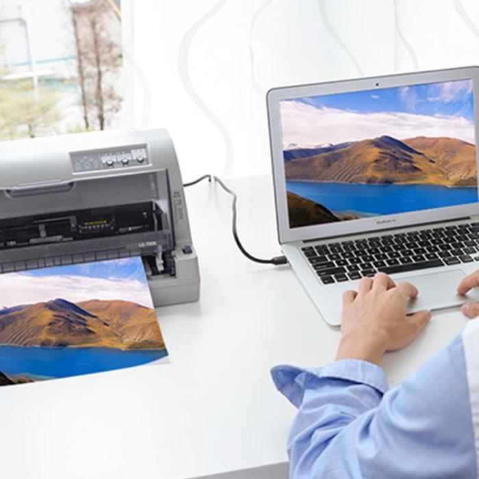 Ugreen - UGreen USB-A Till USB-A Printer Kabel 10m - Svart