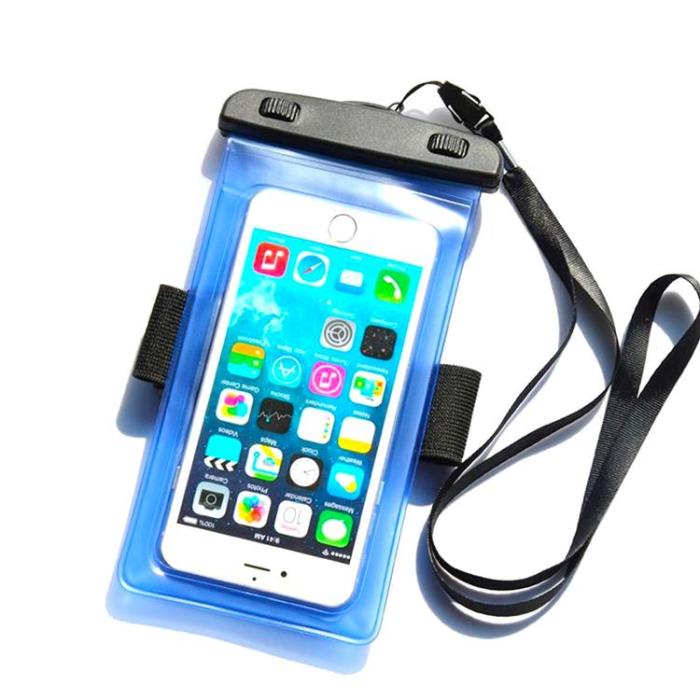OEM - Vattentätt Mobilfodral PVC Armband - Blå
