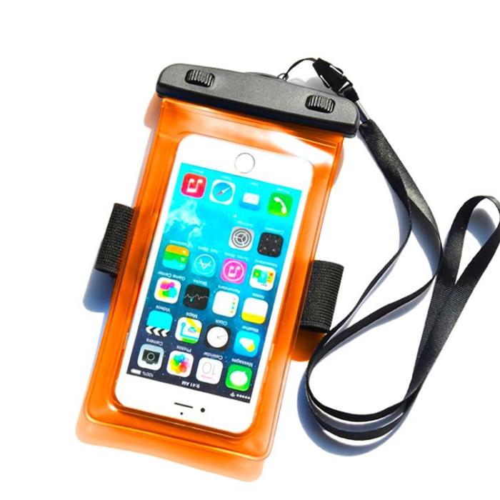 OEM - Vattentätt Mobilfodral PVC Armband - Orange