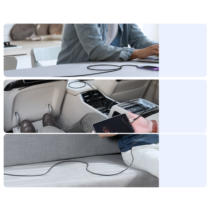 Joyroom - Joyroom USB-C till USB-A kabel 1.2m Pioneer Series - Svart