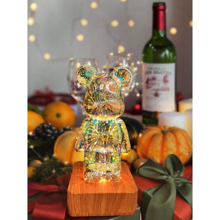 OEM - Bordslampa LED 3D BEAR Art Deco standing L3GFBD