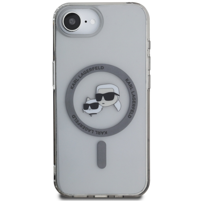 Guess - Guess iPhone 16e Mobilskal Magsafe Metal Karl Head - Svart