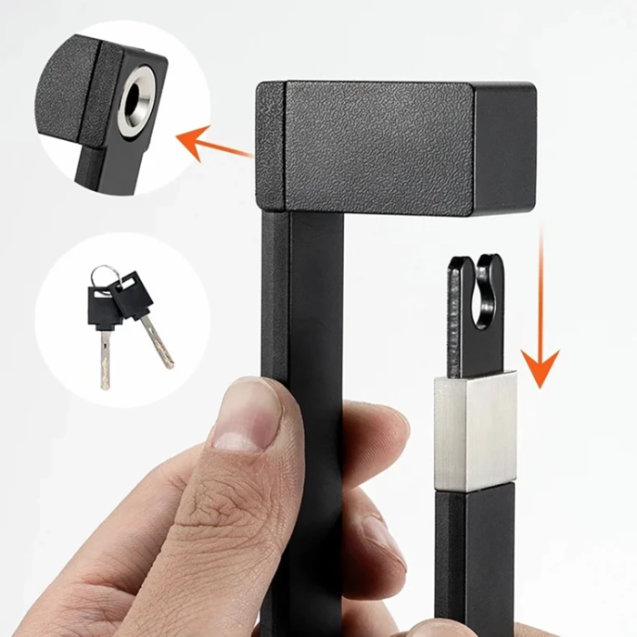 Rockbros - Rockbros Hoppbart Cykellås med Nyckel och Handtag 88 cm - Svart