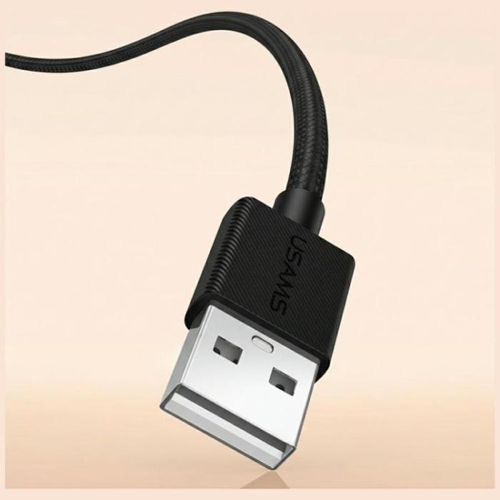 USAMS - USAMS USB-C till USB-A 18W Kabel 1.2m U92 - Svart