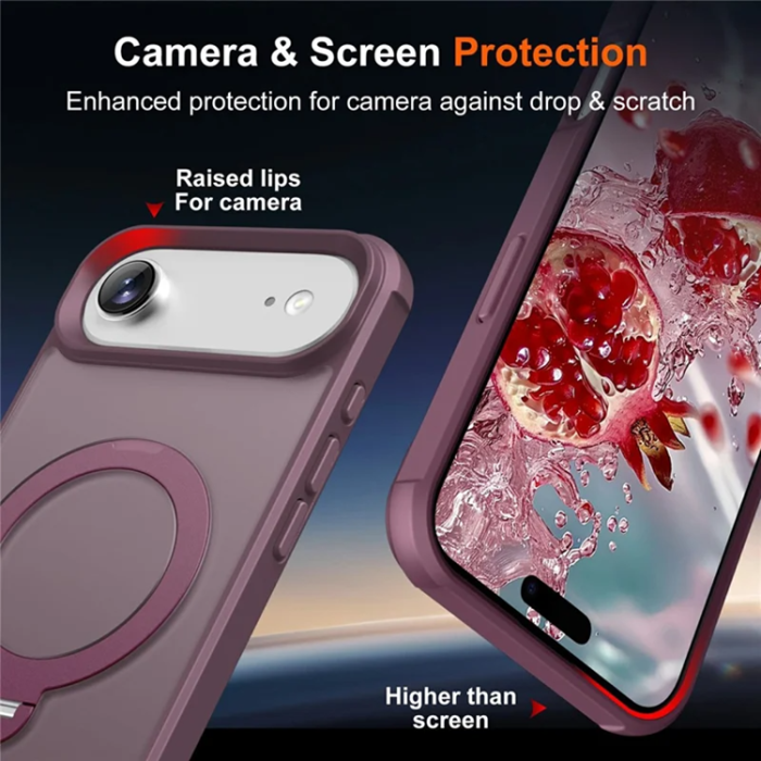 A-One Brand - iPhone Air Mobilskal MagSafe Kickstand TPU + PC - Vinröd