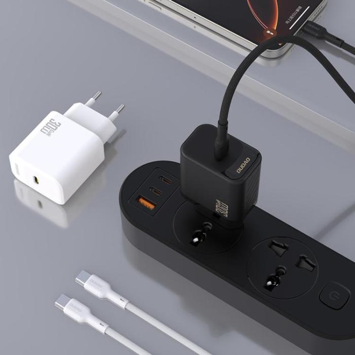 Dudao - Dudao Snabbladdare USB-C PD 30W GaN med USB-C Kabel A27PCEU - Svart