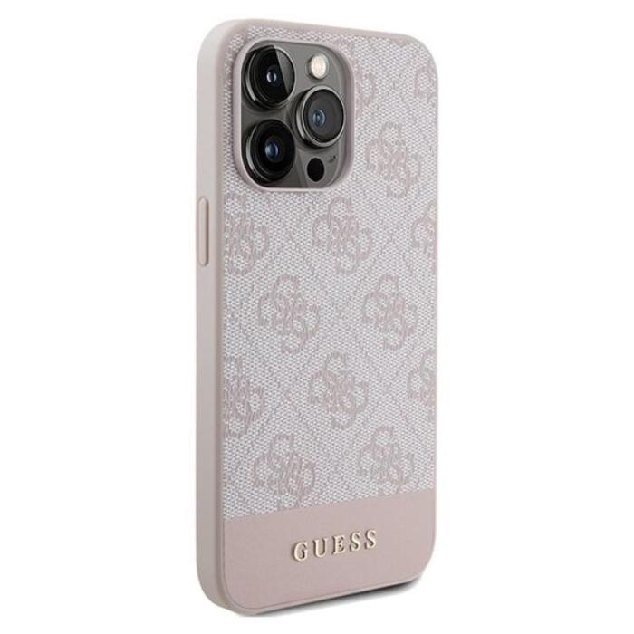 Guess - Guess iPhone 15 Pro Mobilskal Stripe Collection - Rosa