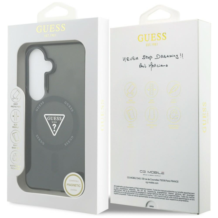 Guess - Guess Mobilskal För Galaxy S26 MagSafe IML Gradient Triangle - Svart