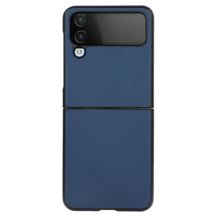 A-One Brand - Galaxy Z Flip 4 Skal Carbon Fiber - Blå