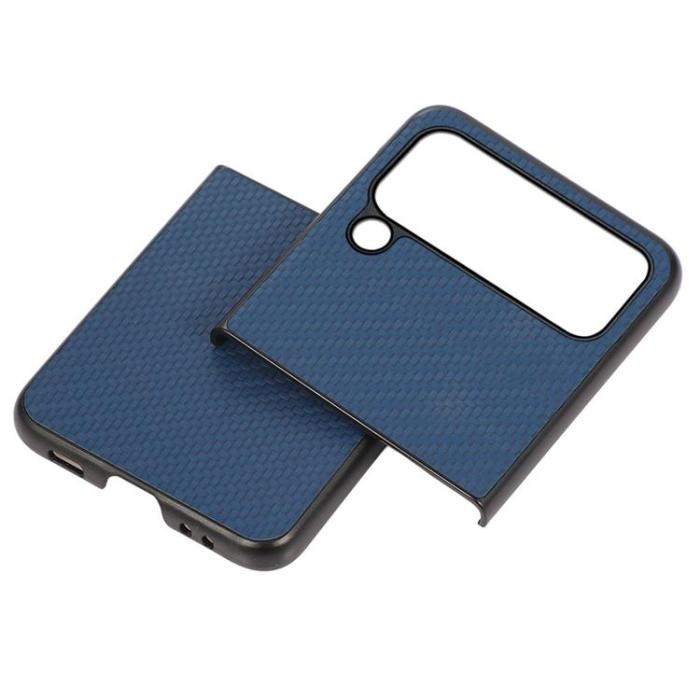 A-One Brand - Galaxy Z Flip 4 Skal Carbon Fiber - Blå