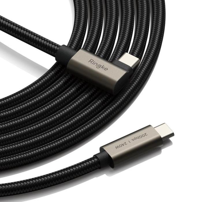 Ringke - Ringke USB 3.2 Gen 2x2 Type-C 90 Degree Kabel PD 240W 200cm