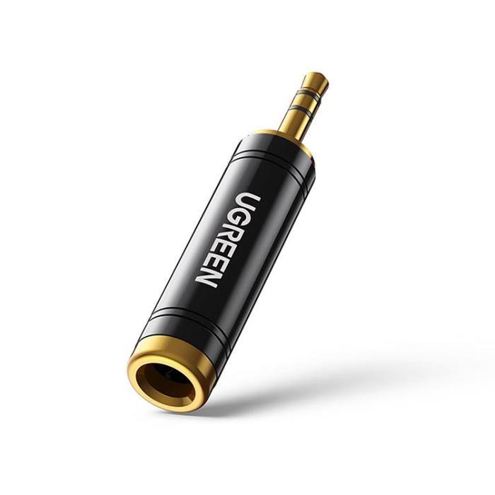 Ugreen - Ugreen Ljud Adapter 3.5 mm Male 6.35 mm Mini Jack Female - Grå