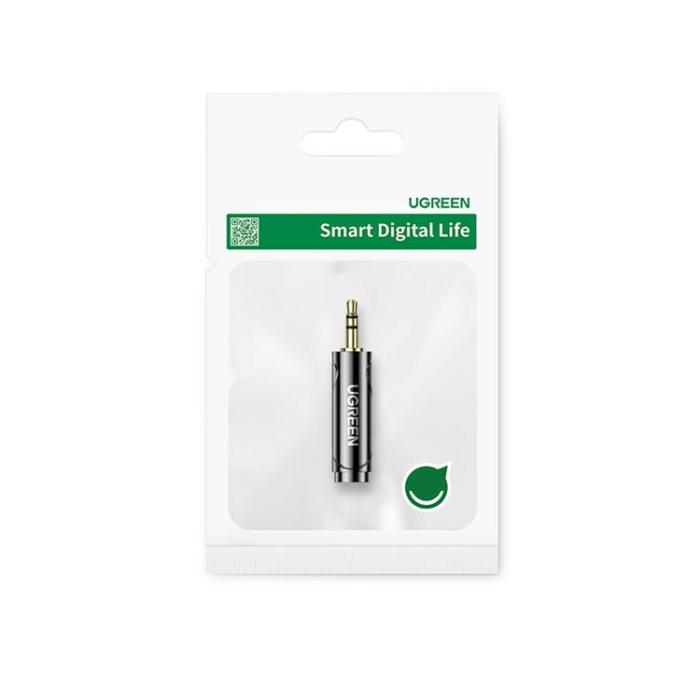 Ugreen - Ugreen Ljud Adapter 3.5 mm Male 6.35 mm Mini Jack Female - Grå