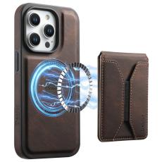 DENIOR - DENIOR D17 iPhone 15 Pro Max Fodral KonstL&auml;der - Brun