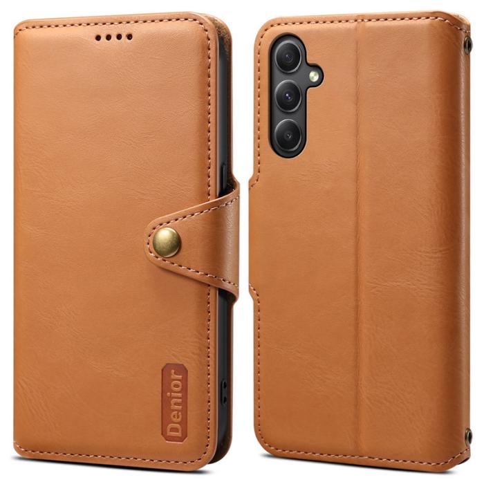 DENIOR - DENIOR Samsung Galaxy A34 5G Plånboksfodral Konstläder Khaki