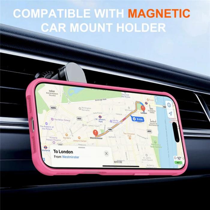 A-One Brand - iPhone 17 Mobilskal MagSafe Kickstand TPU + PC - Rose