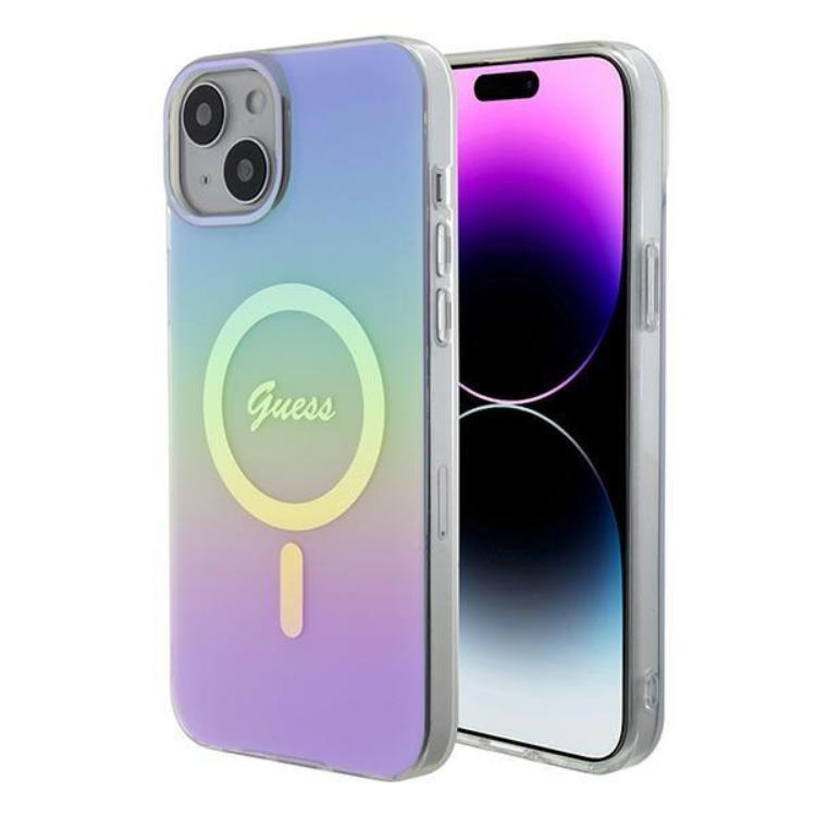 Guess iPhone 15 Mobilskal Magsafe IML Iridescent - Lila | 2353 | AlltMobil