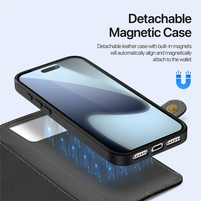 Dux Ducis - Dux Ducis iPhone 17 Pro Plånboksfodral MagSafe Detachable Lawa - Svart