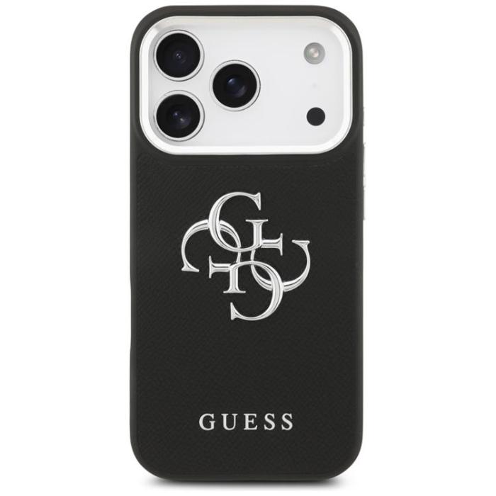 Guess - Guess iPhone 17 Pro Mobilskal Grained Big 4G Classic Logo - Svart