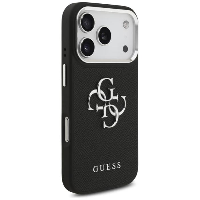 Guess - Guess iPhone 17 Pro Mobilskal Grained Big 4G Classic Logo - Svart