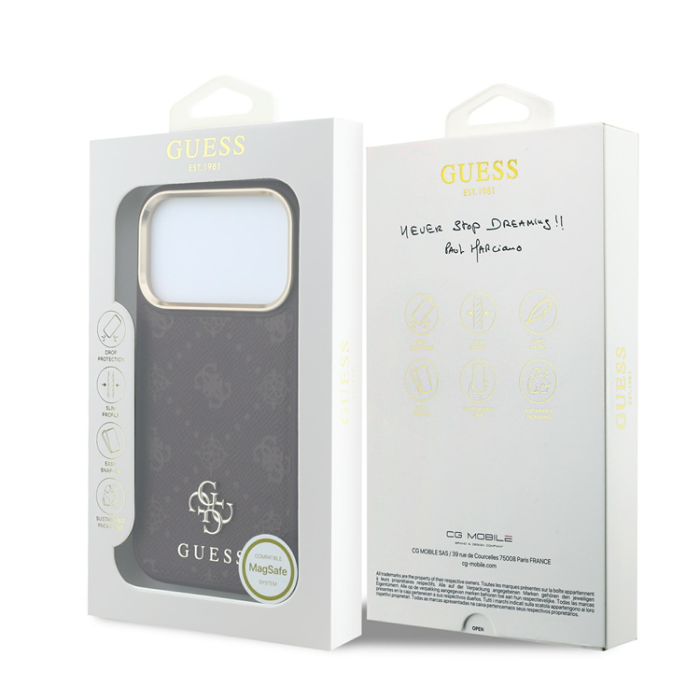 Guess - Guess Mobilskal För iPhone 18 Pro/17 Pro Magsafe Peony 4G Small Logo