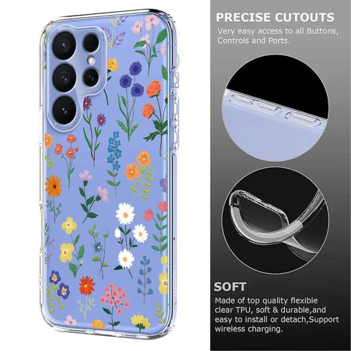 OEM - Mobilskal till Samsung Galaxy S26 Ultra TPU Blommönster - Prästkragar