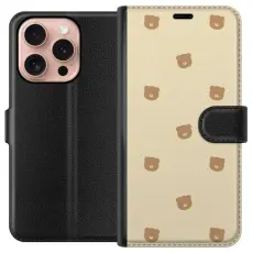 Gustaf - Pl&aring;nboksfodral till Apple iPhone 16 Pro med Bj&ouml;rnm&ouml;nster