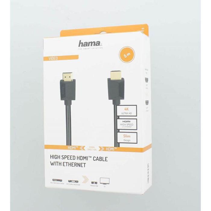 Hama - Hama Kabel HDMI High Speed 4K 18 Gbit/s 5,0m - Guld