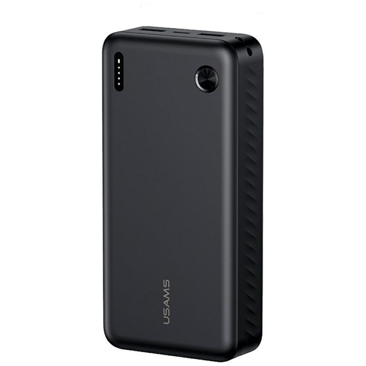 USAMS Powerbank 20000mAh 2xUSB-A 1xUSB-C PB83 (Svart)