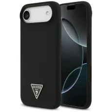 Guess - Guess iPhone 17 Air Mobilskal MagSafe Silikon Triangle Logo - Svart