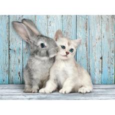 CLEMENTONI - CLEMENTONI Pussel 500 Pcs CB High Quality Collection Cat & Bunny