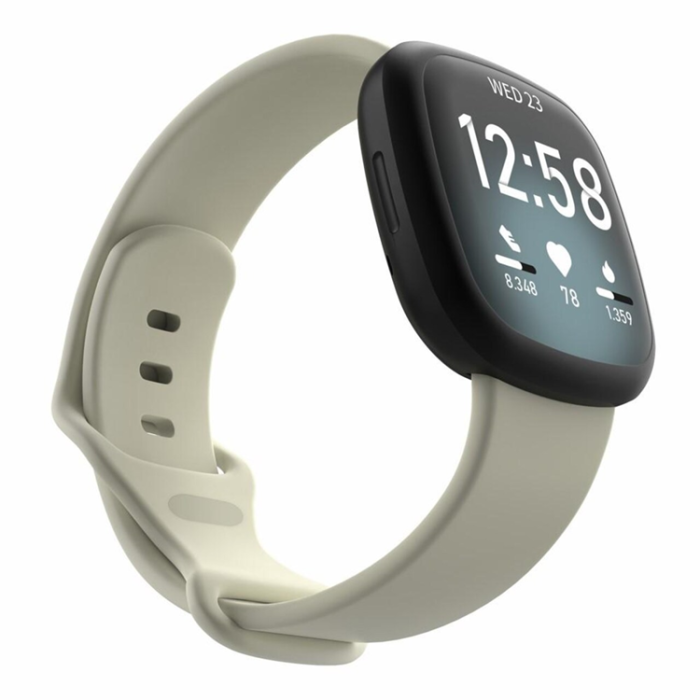 A-One Brand - Fitbit Versa 3/Sense Armband Silikon Large - Beige