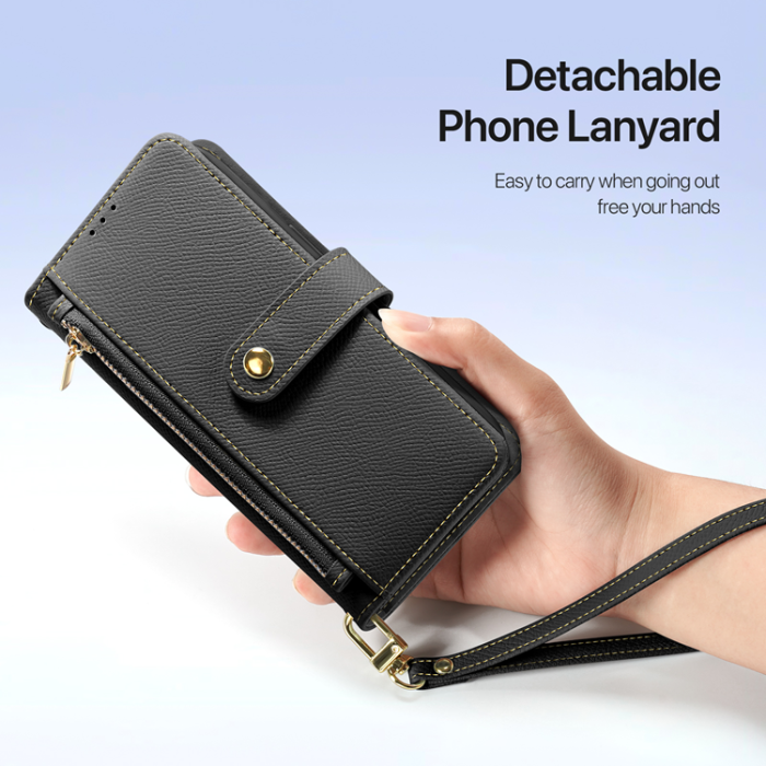 Dux Ducis - Dux Ducis iPhone 17 Air Plånboksfodral Magsafe Detachable Lawa - Svart
