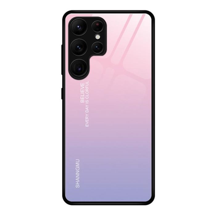 OEM - Mobilskal för Samsung Galaxy S26 Ultra Härdat glas Plast - Gradient Rosa Lila