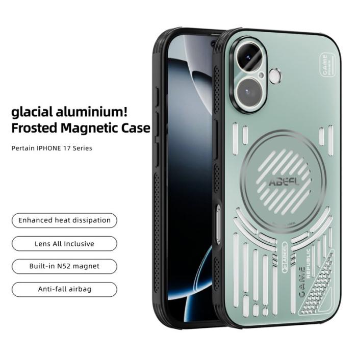 ABEEL - ABEEL Mobilskal till iPhone 17 Aluminium + PC + TPU - Ljusgrön