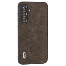 ABEEL - ABEEL Mobilskal till Samsung Galaxy S24 Litchi Textur PU L&auml;der Khaki