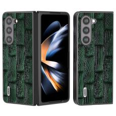ABEEL - ABEEL Samsung Galaxy Z Fold5 Pl&aring;nboksfodral Mahjong Textur Gr&ouml;n