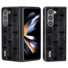ABEEL - ABEEL Samsung Galaxy Z Fold5 Pl&aring;nboksfodral Mahjong Textur Svart