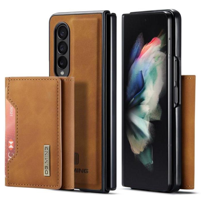 DG.MING - DG.MING Galaxy Z Fold 4 Plånboksfodral M2 Magnetic Kickstand - Brun