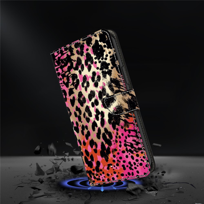 A-One Brand - Galaxy A17 5G Plånboksfodral Pattern Printing - Svart/Röd Spots