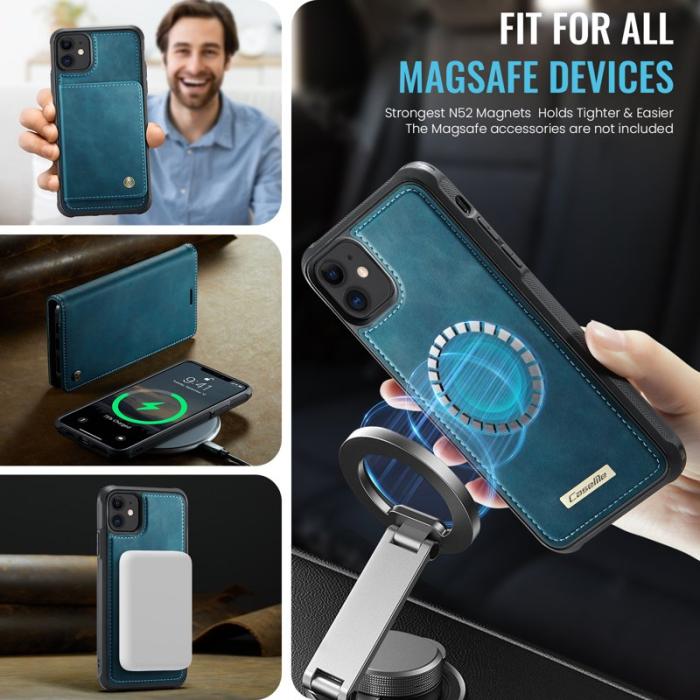 Caseme - CASEME C49 Mobilskal till iPhone 11 MagSafe RFID Blocker Läder Grön