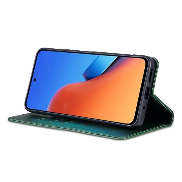 AZNS - AZNS Xiaomi 14 Plånboksfodral Anti-Scratch Ställ Plånboksfodral - Grön