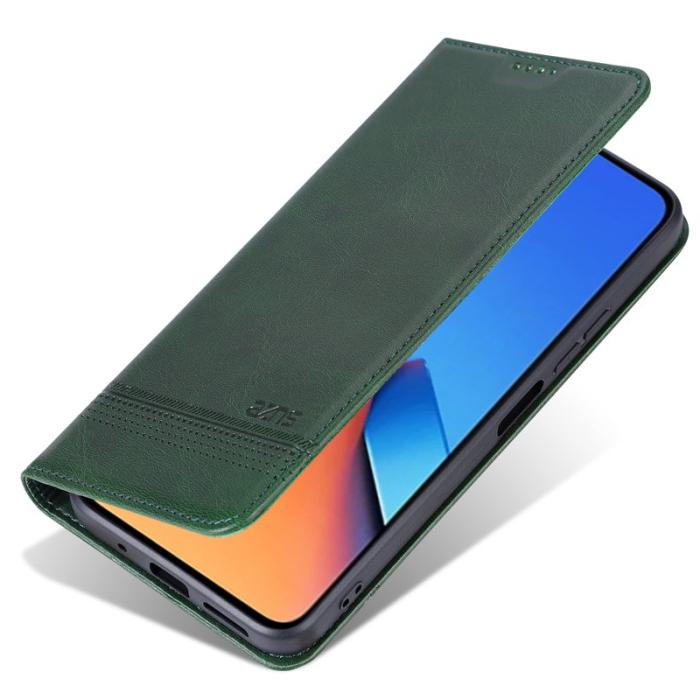 AZNS - AZNS Xiaomi 14 Plånboksfodral Anti-Scratch Ställ Plånboksfodral - Grön
