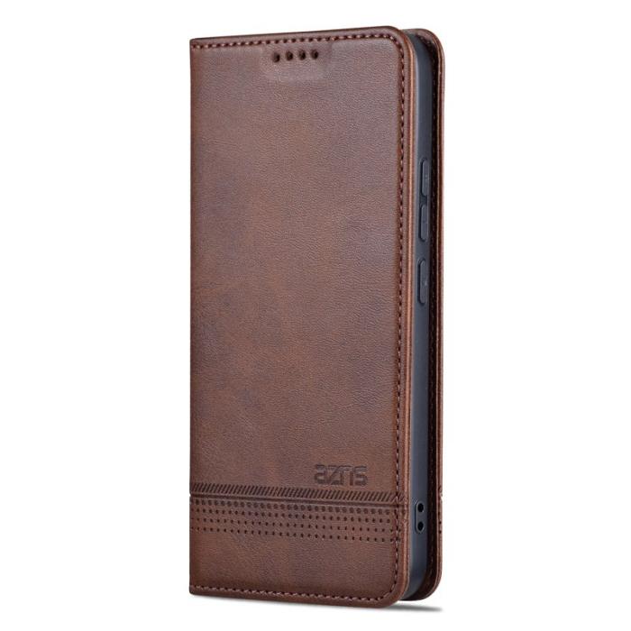 AZNS - AZNS Xiaomi 14 Plånboksfodral Anti-Scratch Ställ - Konstläder - Brun