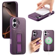 CASENEO - CASENEO iPhone 16 Plus Fodral - Magnetiskt KonstL&auml;der - Lila