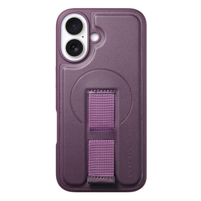 CASENEO - CASENEO iPhone 16 Plus Fodral - Magnetiskt KonstLäder - Lila