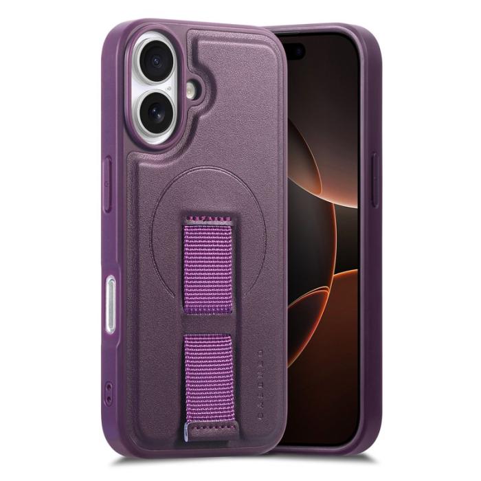 CASENEO - CASENEO iPhone 16 Plus Fodral - Magnetiskt KonstLäder - Lila