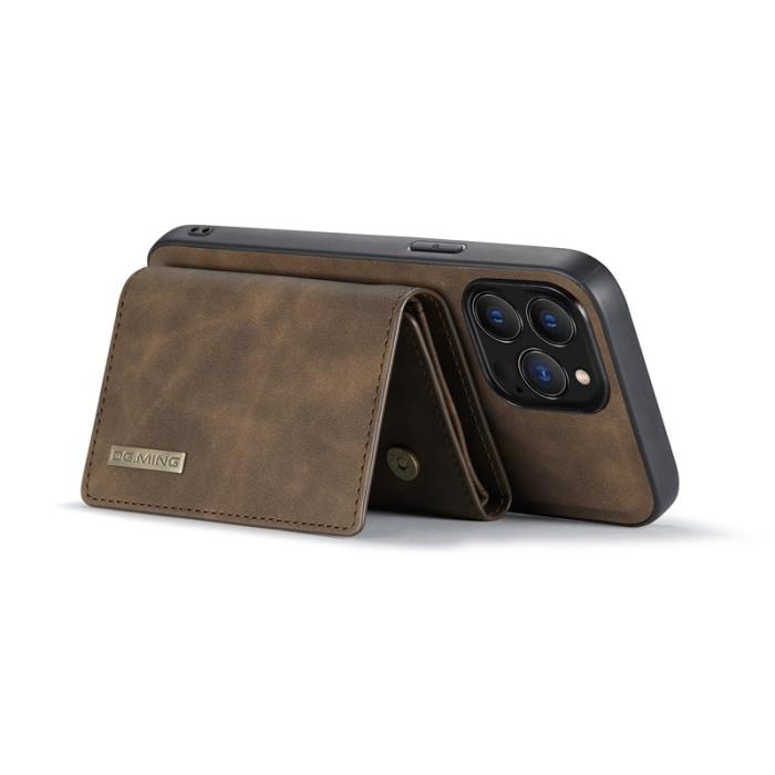 DG.MING - DG.MING iPhone 16 Pro Konstläder Plånboksfodral Kickstand Brun