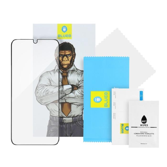 BlueO - 5D Mr. Monkey Härdat Glas till iPhone X Svart (Strong HD)